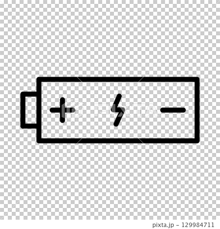 乾電池のアイコン。 129984711