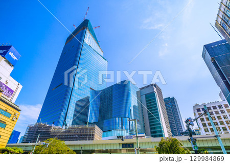 日本の東京都市景観8月21日。日本橋や日本橋一丁目の再開発事業などを望む。新時代に… 日本の東京都市景観8月21日。日本橋や日本橋一丁目の再開発事業などを望む。新時代に… 129984869