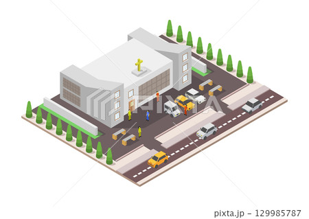 Isometric church Isometric church 129985787