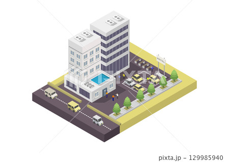 Isometric hotel Isometric hotel 129985940