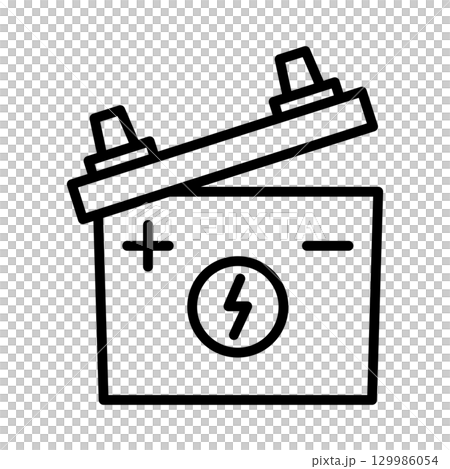 Dismantled battery icon. 129986054