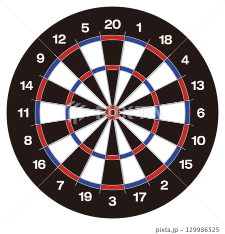 ダーツボード イラスト 129986525