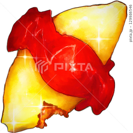 オムライスのイラスト ケチャップライス 洋食 オムライスのイラスト ケチャップライス 洋食 129986546