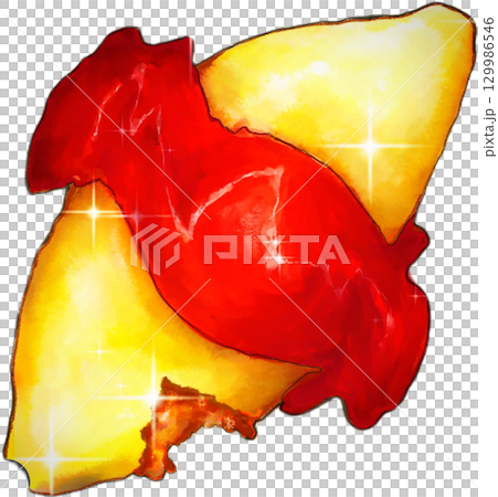 オムライスのイラスト ケチャップライス 洋食 オムライスのイラスト ケチャップライス 洋食 129986546