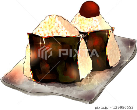 おにぎりのイラスト 梅干し 和食 お弁当 おにぎりのイラスト 梅干し 和食 お弁当 129986552