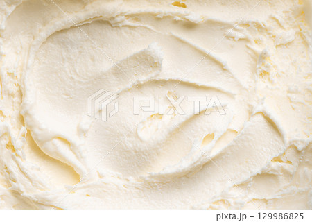 White vanilla ice cream texture 129986825