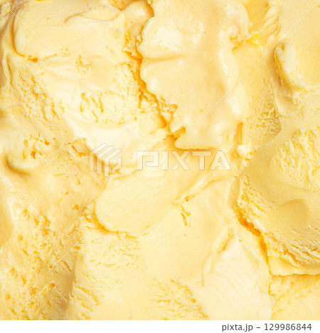 Yellow mango fruit ice cream texture Yellow mango fruit ice cream texture 129986844