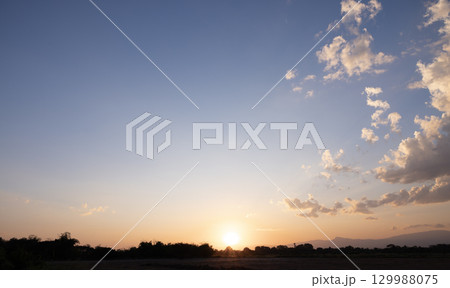 Beautiful sky and cloud suit for nature background. 129988075