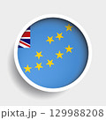 Flag of Tuvalu, round icon with shadow, national symbol 129988208