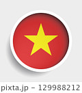 Flag of Vietnam, round icon with shadow, national symbol 129988212