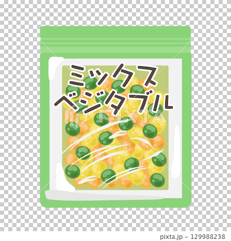 袋裝冷凍混合蔬菜插圖 129988238