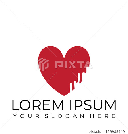 Love logo vector illustrations design icon template 129988449