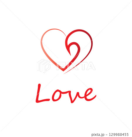Love logo vector illustrations design icon template 129988455