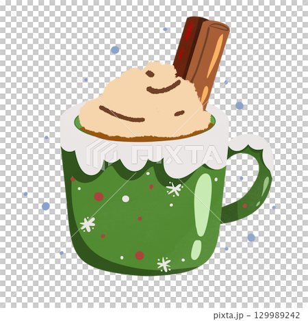 Christmas cup of coffee Christmas cup of coffee 129989242