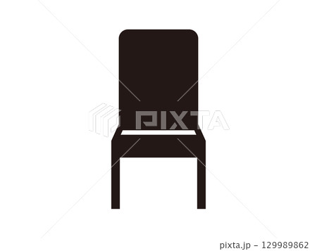 黒色のイスのアイコンのイラスト 129989862