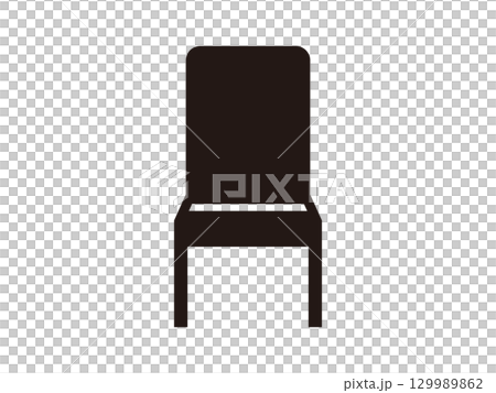 黒色のイスのアイコンのイラスト 129989862