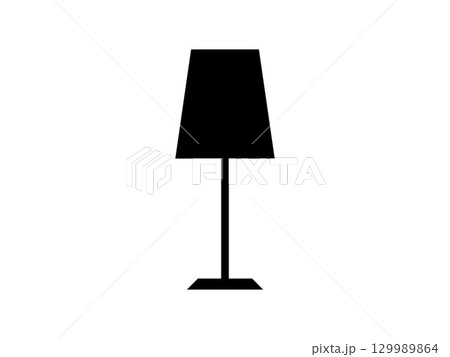 黒色のスタンドライトのアイコンのイラスト 129989864