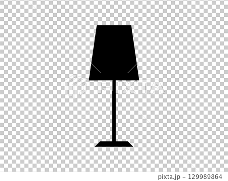 黒色のスタンドライトのアイコンのイラスト 129989864