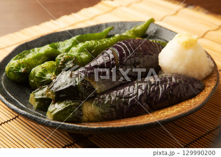 茄子と万願寺とうがらしの揚げ浸し 茄子と万願寺とうがらしの揚げ浸し 129990200