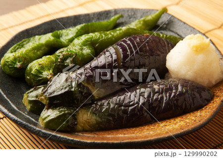 茄子と万願寺とうがらしの揚げ浸し 129990202