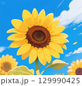 青空とひまわり 129990425
