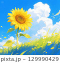 青空とひまわり 129990429