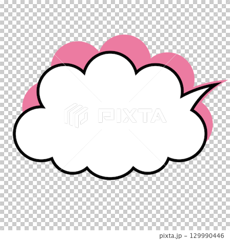 簡單的語音氣泡圖-蓬鬆 129990446