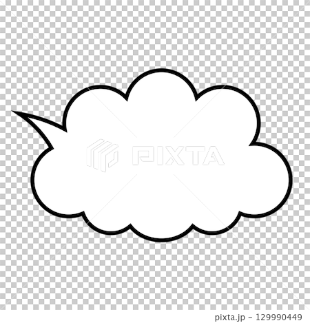 簡單的語音氣泡圖-蓬鬆 129990449