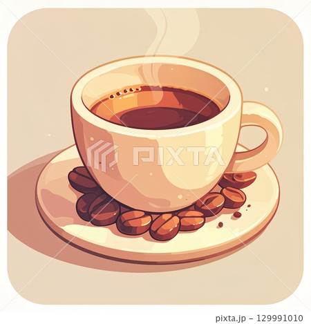 真上から見たコーヒー 129991010