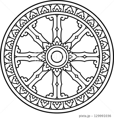 Theravada Buddhism Dhamma Wheel 129991036