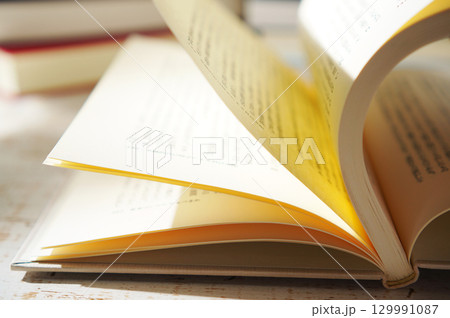 読書の秋・本を開く(イメージ) 129991087