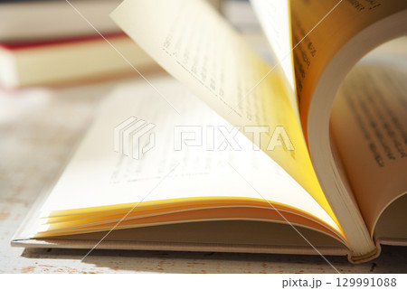読書の秋・本を開く(イメージ) 129991088