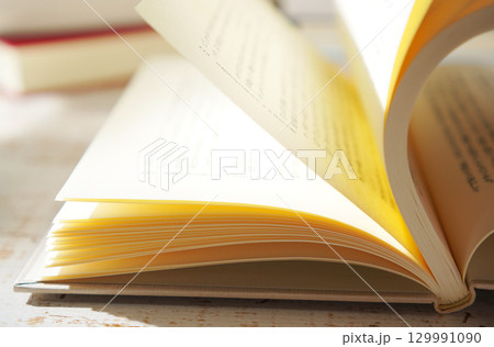 読書の秋・本を開く(イメージ) 129991090