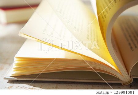読書の秋・本を開く(イメージ) 129991091