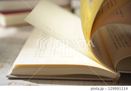 読書の秋・本を開く(イメージ) 読書の秋・本を開く(イメージ) 129991114