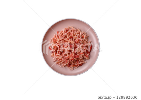 Food, dried squid in shavings or chopped as snacks or jerky. Snack dried squid for beer Food, dried squid in shavings or chopped as snacks or jerky. Snack dried squid for beer 129992630