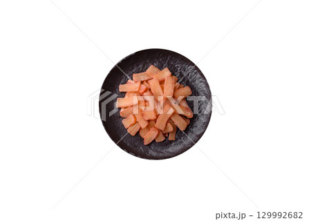 Food, dried squid in shavings or chopped as snacks or jerky. Snack dried squid for beer Food, dried squid in shavings or chopped as snacks or jerky. Snack dried squid for beer 129992682