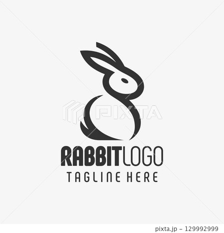 Vintage Rabbit Label Logo Design 129992999