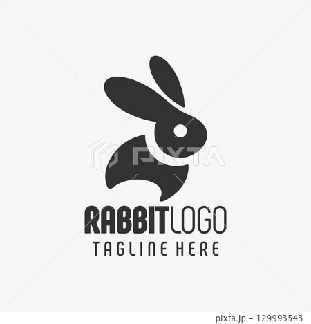 Minimalist Rabbit Style Logo Design Minimalist Rabbit Style Logo Design 129993543