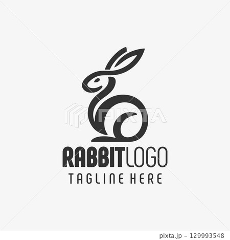Playful Rabbit Spirit Logo Design 129993548