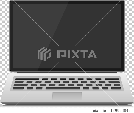 Sleek portable personal computer, a modern tool for productivity and entertainment with its flat screen. Sleek portable personal computer, a modern tool for productivity and entertainment with its flat screen. 129993842