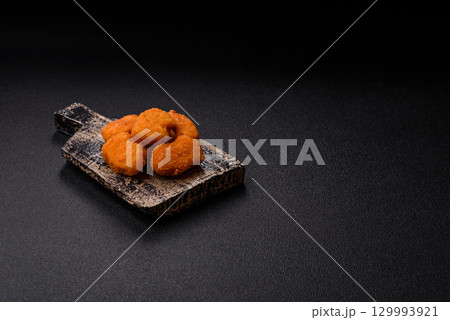 Chicken nuggets in breading, takeaway food, junk food 129993921