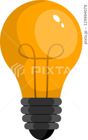 A vibrant cartoon lightbulb emitting a warm orange glow, symbolizing ideas and illumination. A vibrant cartoon lightbulb emitting a warm orange glow, symbolizing ideas and illumination. 129994078