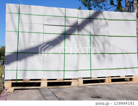 Stacked Concrete Panels 129994191