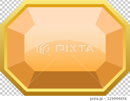 Shiny golden jewel with many faces. A beautiful treasure, gemstone, and prize. Perfect wealth icon. Shiny golden jewel with many faces. A beautiful treasure, gemstone, and prize. Perfect wealth icon. 129994856