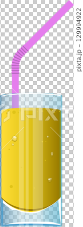 A refreshing beverage in a glass with a straw, perfect for quenching your thirst on a hot day. 129994922