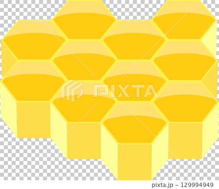 Illustration of a honeycomb cell structure, showcasing repeating hexagonal shapes and bright colors Illustration of a honeycomb cell structure, showcasing repeating hexagonal shapes and bright colors 129994949