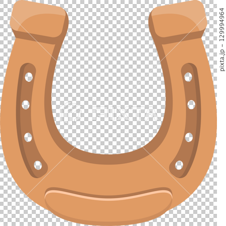 A light brown horseshoe is isolated on a black background, symbolizing luck and equestrianism. A light brown horseshoe is isolated on a black background, symbolizing luck and equestrianism. 129994964