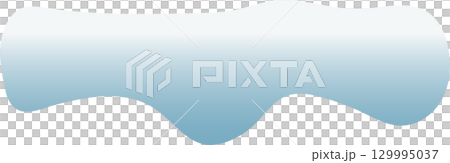 Abstract shape with soft blue and white gradient, isolated on a solid black background. 129995037