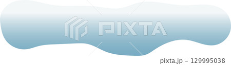 Abstract light blue shape with an elongated, irregular form against a black background. 129995038